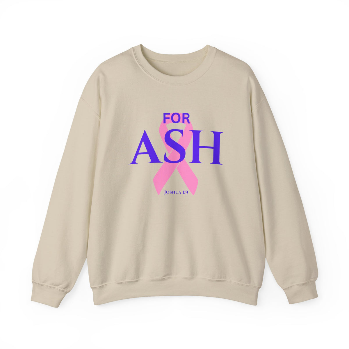 “For Ash” Fight Crewneck (Joshua 1:9)
