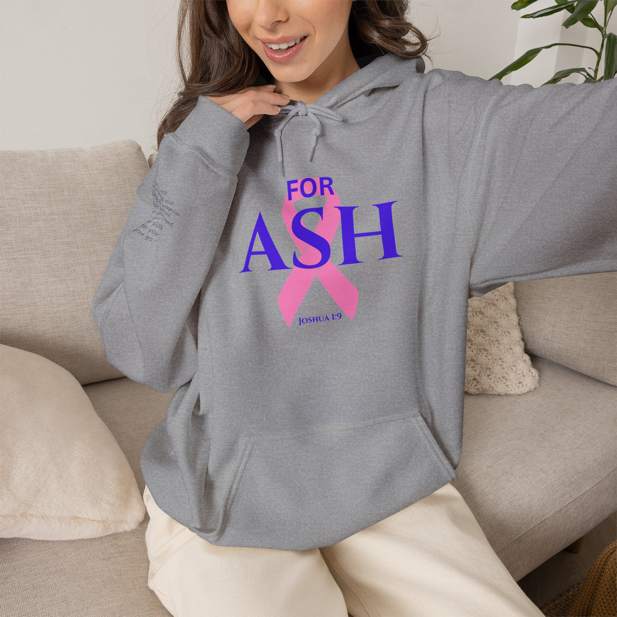 “For Ash” Fight Hoodie (Joshua 1:9)
