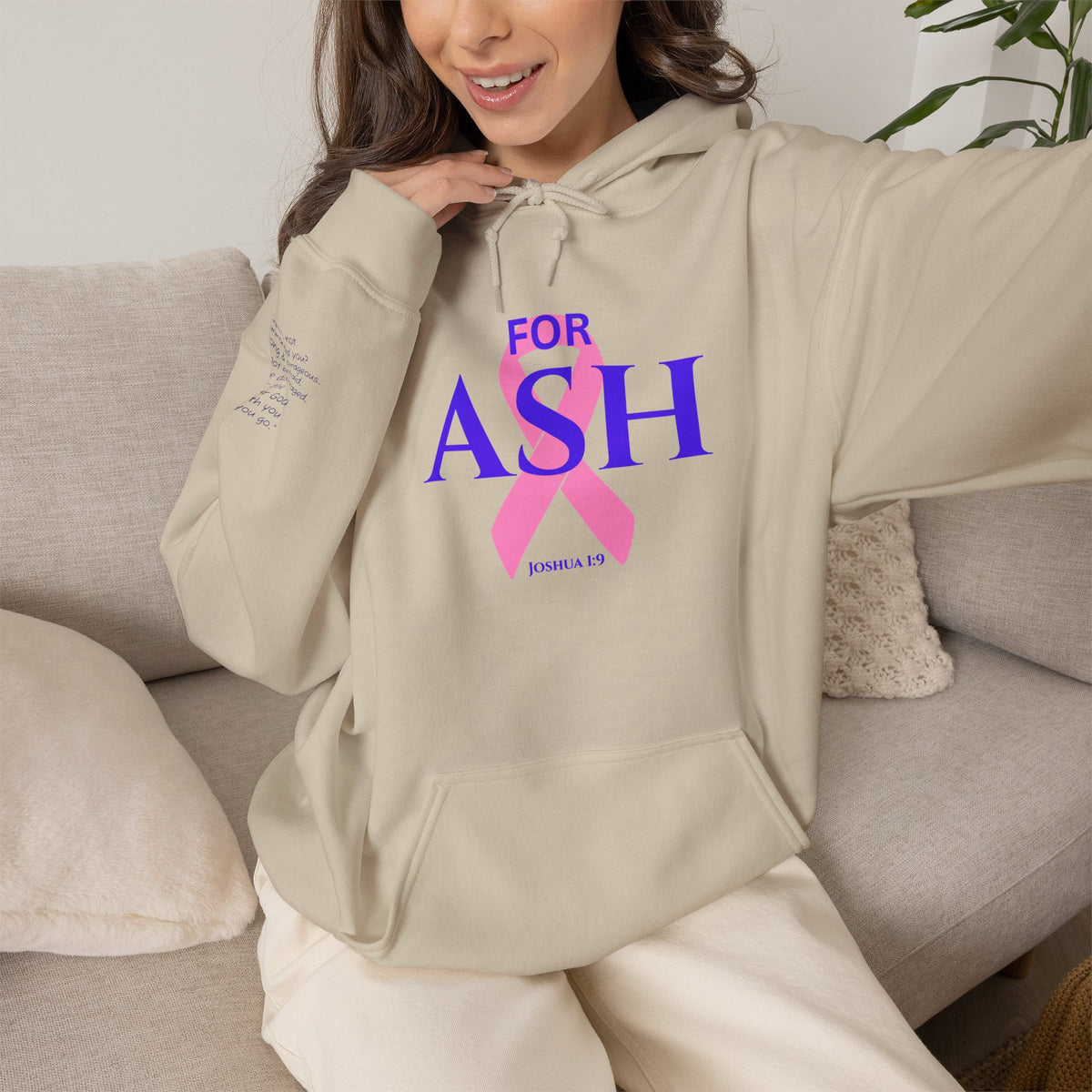 “For Ash” Fight Hoodie (Joshua 1:9)