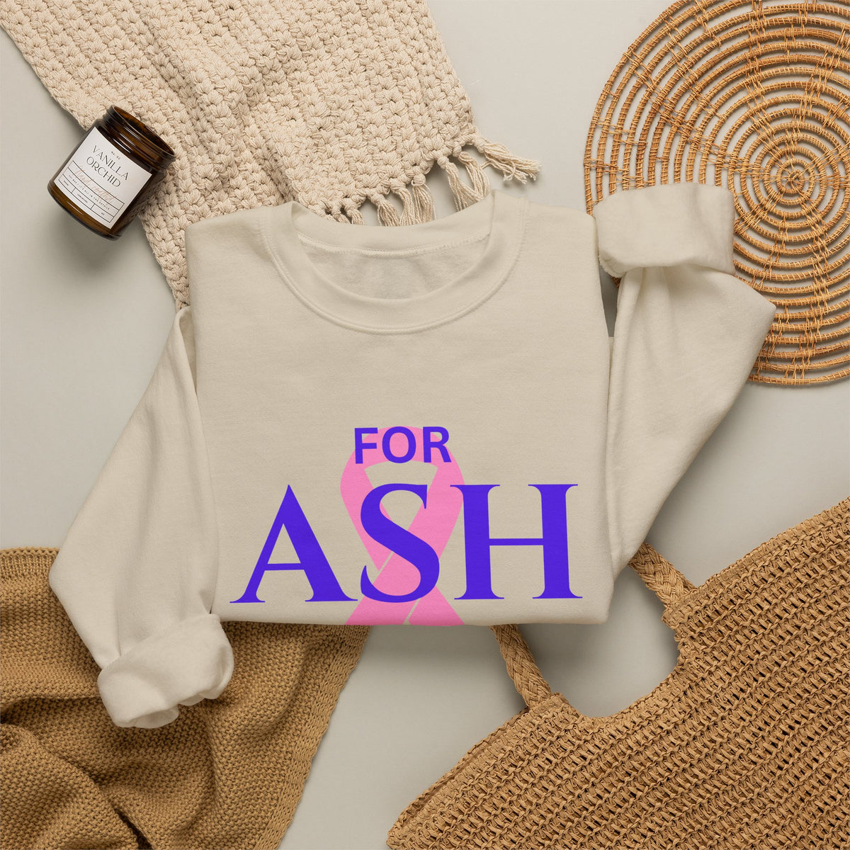 “For Ash” Fight Crewneck (Joshua 1:9)