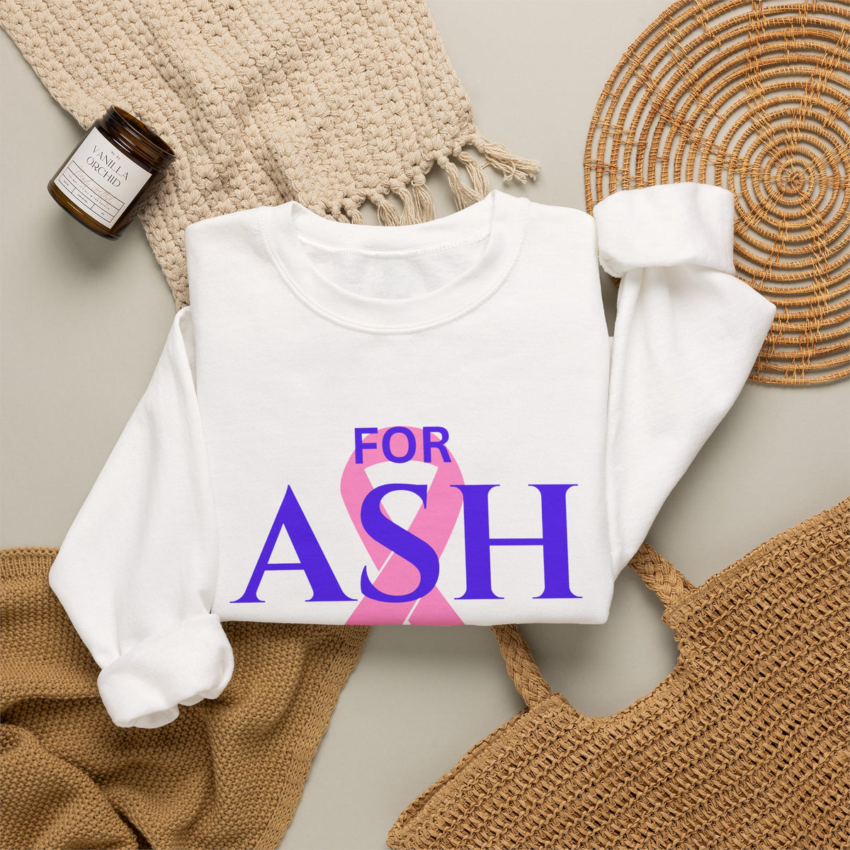 “For Ash” Fight Crewneck (Joshua 1:9)