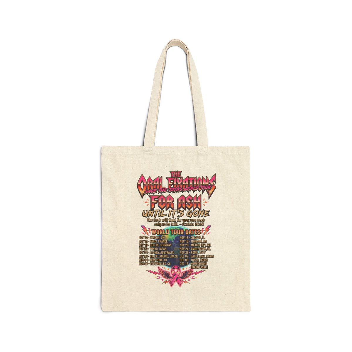 Save The Tatas World Tour Canvas Tote Bag